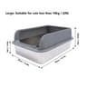 PurrShield XL Stainless Steel Litter Box With Lid  Large Cat Litter Box For Odor Control  Easy Clea 6