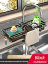 SpaceSaving Faucet Sink Organizer  Drain Basket 7