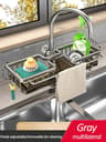 SpaceSaving Faucet Sink Organizer  Drain Basket 11
