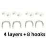 SpaceSaver WallMounted Towel Rack With Hooks  MultiLayer Storage Shelf 7