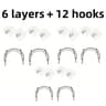 SpaceSaver WallMounted Towel Rack With Hooks  MultiLayer Storage Shelf 8