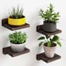 Rustic White Floating Wall Shelves Set For Stylish Storage  Display 8