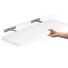 Rustic Wooden Floating Wall Shelf With Hidden Brackets 9
