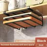 SpaceSaving Under Cabinet Organizer Rack With Hooks  Paper Towel Holder 10