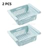 Expandable Pull Out Refrigerator Drawer  2Pack Refrigerator Storage Box Under Shelf Organizer 7