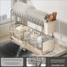 Slim Rustproof Dish Drying Rack With Drainboard For Kitchen Counter And Narrow Sink Spaces 9