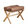 Solid Wood Shoe Changing Stool With Cushioned Seat Folding Entryway Bench Footstool 9