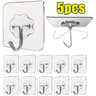 ClearGrip Self Adhesive Wall Hooks Transparent Heavy Duty Adhesive Hooks For Kitchen Bathroom And H 6