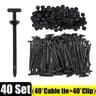 Heavy Duty Nylon Cable Ties With Screw Mount Wire Management Clips For Car Panels And Auto Fastener 6
