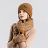 Cozy Fleece Lined Winter Hat Scarf Gloves Set For Women Warm Knit Cold Weather Essentials 12