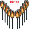 Solar Flame Torch Lights Outdoor Waterproof Flickering LED Garden Stakes 1 2 4 6 8 10 Pack 11
