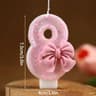 Pink Glitter Number Birthday Candle 3D Cake Topper Candle For Birthday Cakes 0 To 9 9