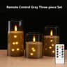 Flameless LED Candles With Star String Lights Remote Timer Battery Operated Pillar Candles 7
