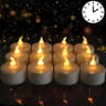 12 Pack Flameless LED Tea Light Candles With Auto Timer Flickering Battery Operated Warm White 6