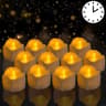 12 Pack Flameless LED Tea Light Candles With Auto Timer Flickering Battery Operated Warm White 7