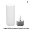 USB Rechargeable Tea Lights Flameless LED Candles Warm Flickering Rechargeable Candle Set 6