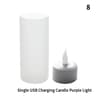 USB Rechargeable Tea Lights Flameless LED Candles Warm Flickering Rechargeable Candle Set 10
