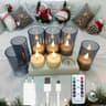 Remote Control Rechargeable LED Candles Flameless Flickering Candle Set For Home Decor 7