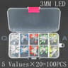 100PCS LED Assortment Kit 3mm  5mm Super Bright Round LEDs In 5 Colors For DIY Electronics 1