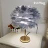 Elegant Feather Table Lamp  Modern Bedside Table Lamp For Bedroom  Living Room Decor 7