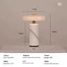 Luxury Rechargeable Table Lamp With Glass Shade  Marble Base  USB Warm Light Ambient Bedside Lamp 7