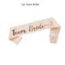 Rose Gold Bride To Be Sash Set For Bachelorette Party And Bridal Shower 9