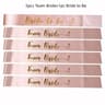 Rose Gold Bride To Be Sash Set For Bachelorette Party And Bridal Shower 12