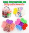 4500Piece Loom Band Bracelet Making Kit With 15 Colors And 3Layer Organizer 7