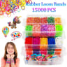 450015000Pcs Rainbow Loom Bands Bracelet Making Kit With Organizer Box 6