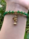 Gold Plated Grim Reaper Adjustable Handmade Rope Bracelet 7