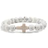 Jesus Cross Natural Stone Lava Bead Bracelet 13