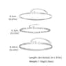 3PCS Mens Silver Twist Chain Bracelet Set  Thin Punk Layering Wristbands 8