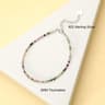 Dainty 2MM Natural Stone Beaded Bracelet With 925 Sterling Silver 1
