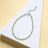 Dainty 2MM Natural Stone Beaded Bracelet With 925 Sterling Silver 10