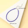 Dainty 2MM Natural Stone Beaded Bracelet With 925 Sterling Silver 6