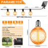 Diamond Amber Solar String Lights 24V Waterproof Outdoor Garland 9