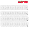 100300PCS Transparent SelfAdhesive Wall Hooks Stainless Steel Waterproof Hangers 10