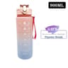 Gradient Motivational Water Bottle With Time Marker And Straw 9001000mL 11