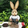 Rustic Handmade Easter Bunny Ornament For Spring Home And Party Decor 7