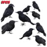 6PCS Realistic Black Feather Crow Halloween Decorations 7