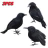 6PCS Realistic Black Feather Crow Halloween Decorations 11