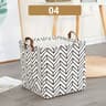 Foldable Cotton Linen Laundry Basket With Handles For Clothes And Home Storage 8