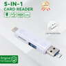 6in1 USB 30 Card Reader TypeC OTG SD Micro SD Adapter 12