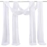 2 Pack Terracotta Wedding Arch Drapes Sheer Chiffon Backdrop Curtains 18