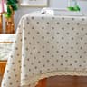 Vintage Blue Pattern Cotton Linen Rectangle Tablecloth Washable Dining Table Cover 15