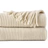 Battilo Green Plaid Chenille Knit Throw Blanket With Tassels For Couch And Bed 11