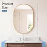 Modern Oval Metal Frame Wall Mirror With Tempered Glass 11