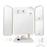 Trifold LED Makeup Mirror With Smart Fill Light For Vanity And Dorm 7