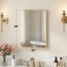 Modern Rounded Rectangle Wall Mirror With Metal Frame And Tempered Glass 9