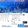 65M 200LED Or 20M 480LED Waterproof Icicle String Lights With 8 Modes And Timer 6